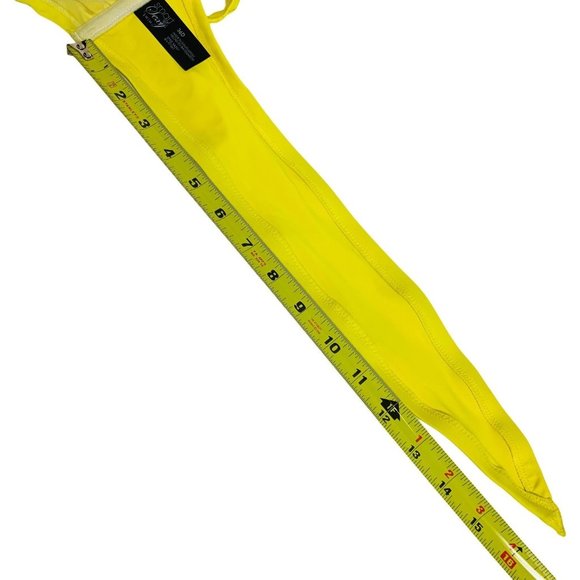 Smart & Sexy Swim Strapless Yellow Bikini Top 36D - Picture 4 of 6